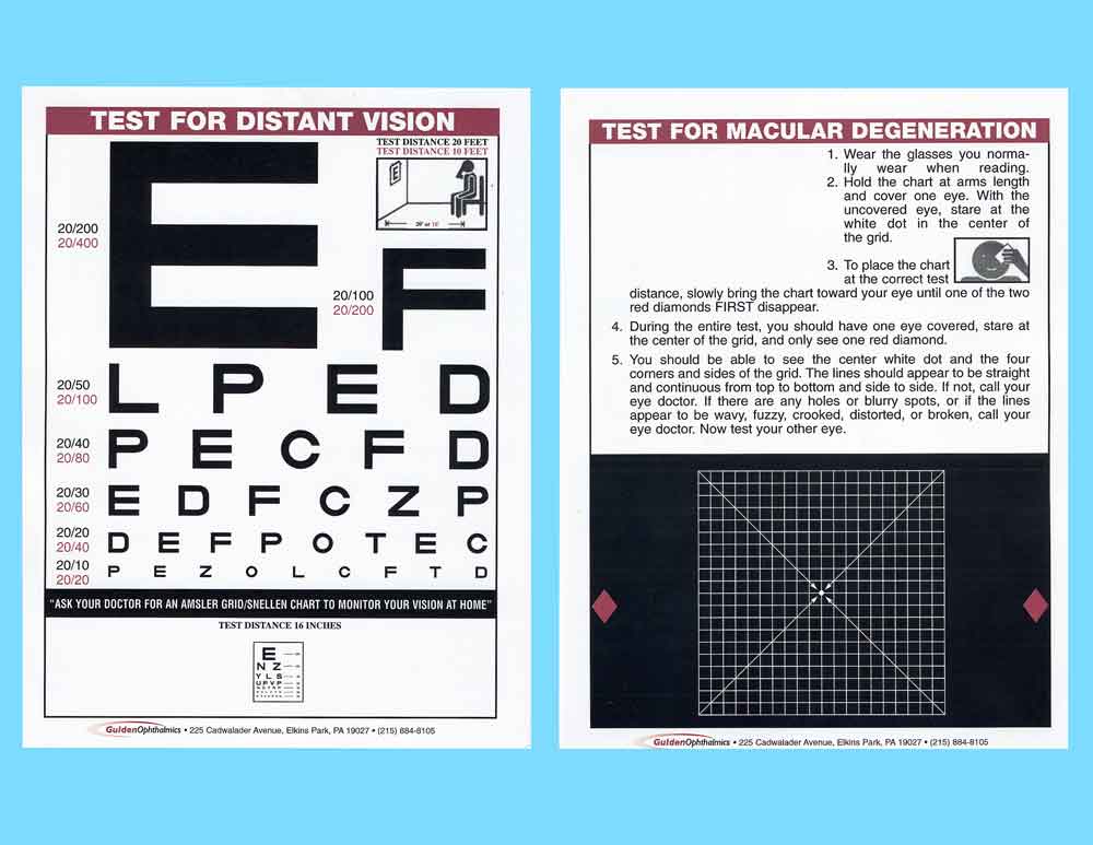 Amsler Grid Vision Tests & Visual Acuity Tests - New England Low