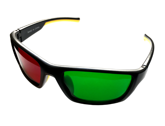 Wraparound Red/Green Glasses (Adult Size)-0