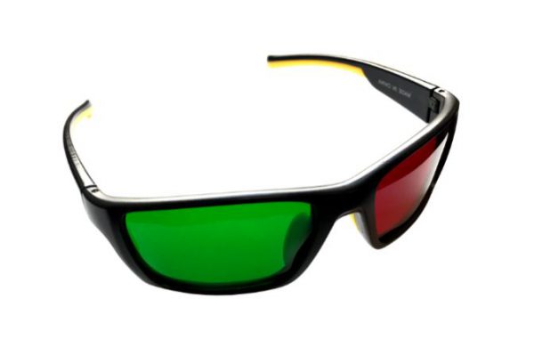 Reverse Wraparound Red/Green Glasses (Adult Size)-0